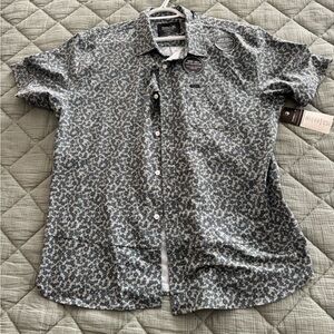 Men's Blue Patterned Shirt